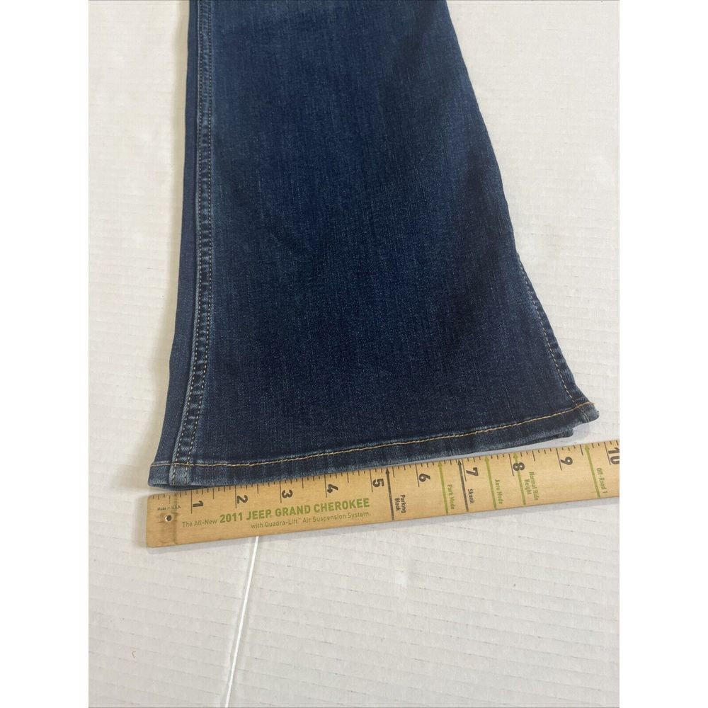 Abercrombie kids Girl High rise Flare Jeans Dark Wash Sz 15/16 Regular Pull‎ On - Picture 8 of 11